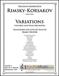 Variations for Oboe and Wind Orchestra Concert Band sheet music cover Thumbnail